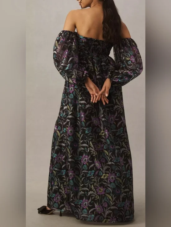 Anthropologie BHLDN Alissa Organza Maxi Dress. Gown - Picture 2 of 5